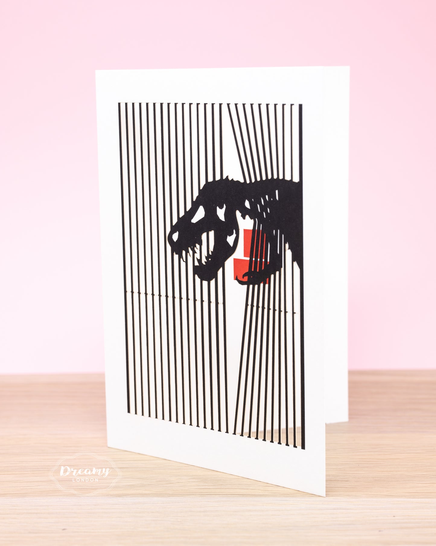 Dinosaur's Cheeky Surprise Birthday Card - Greeting Card for Dinosaur Lovers - dreamylondon
