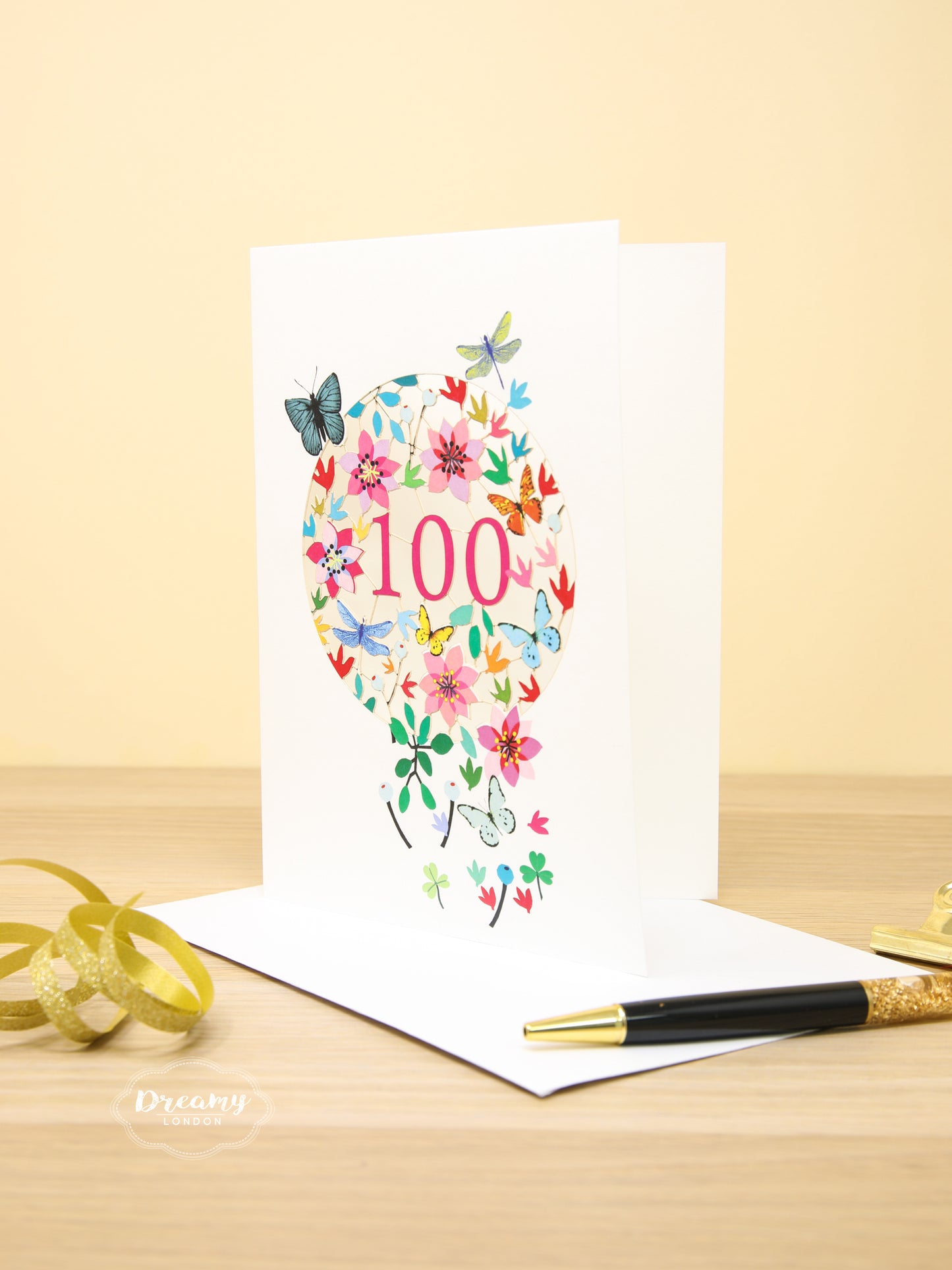 Floral 100th Birthday Card