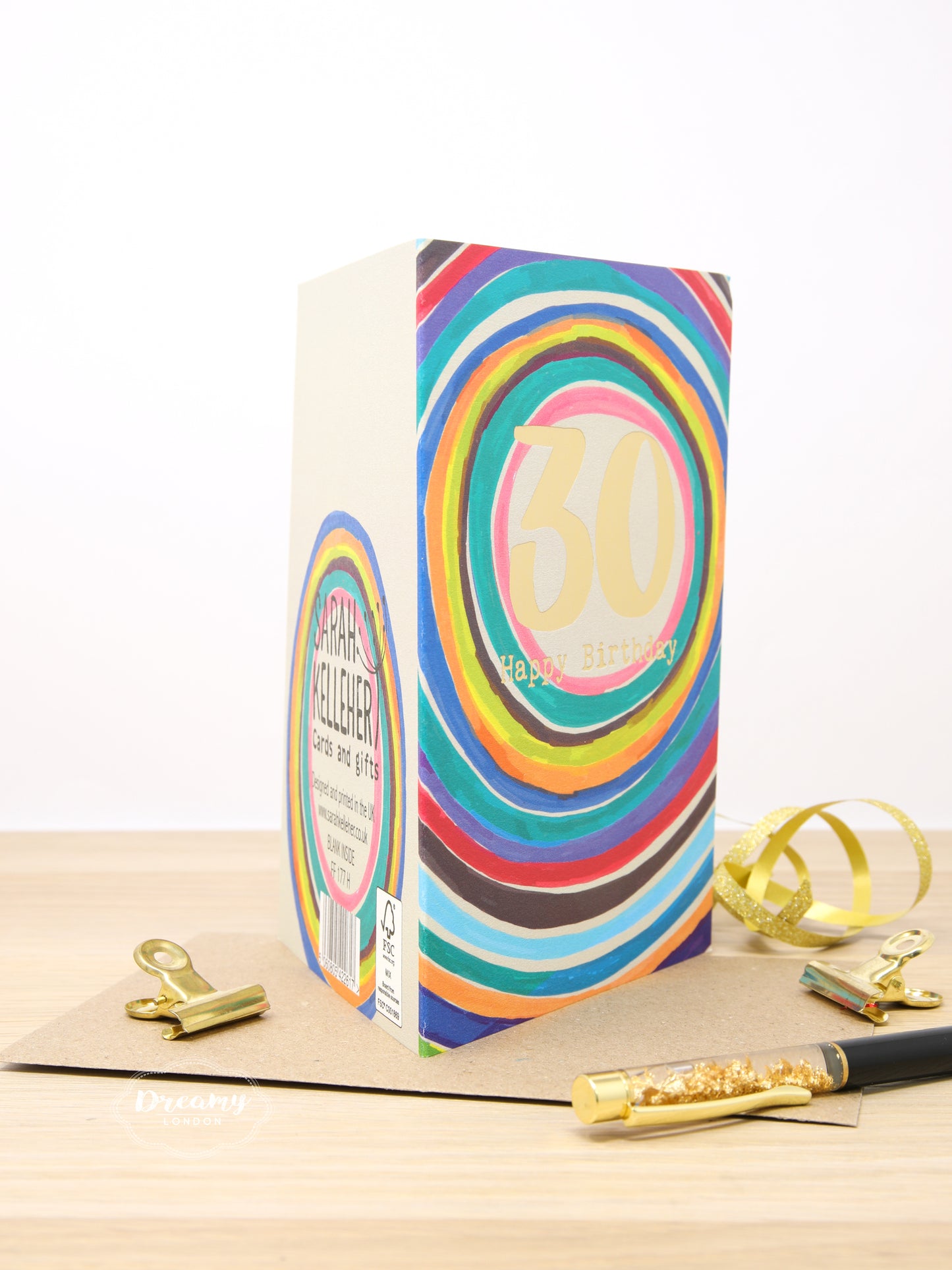 30th Rainbow Birthday Card
