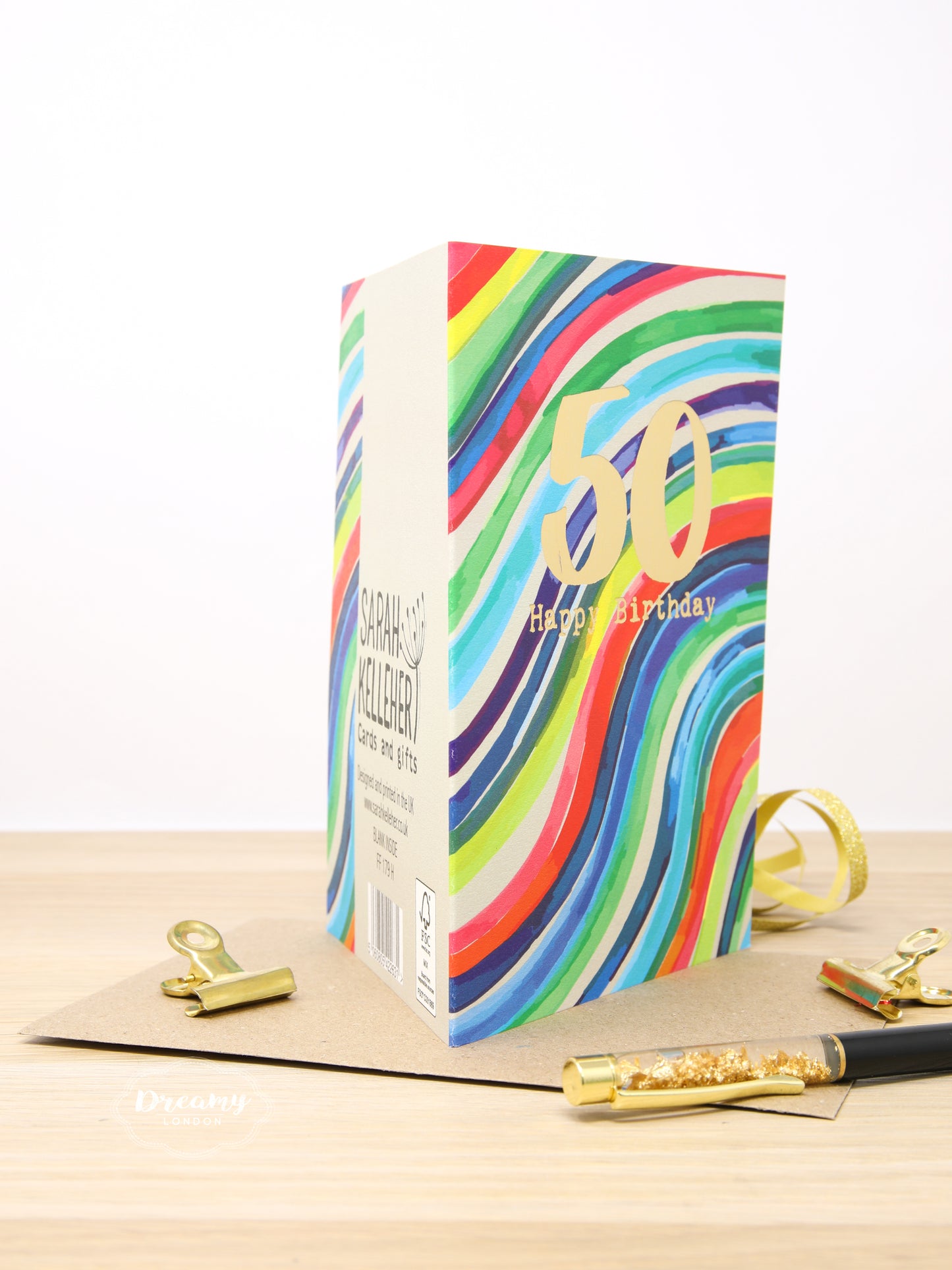 50th Rainbow Birthday Card