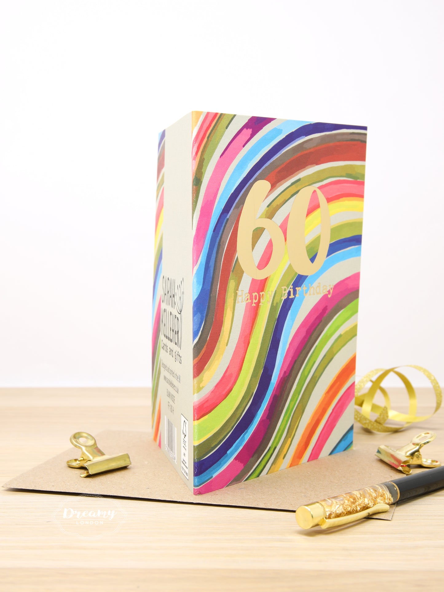 60th Rainbow Birthday Card