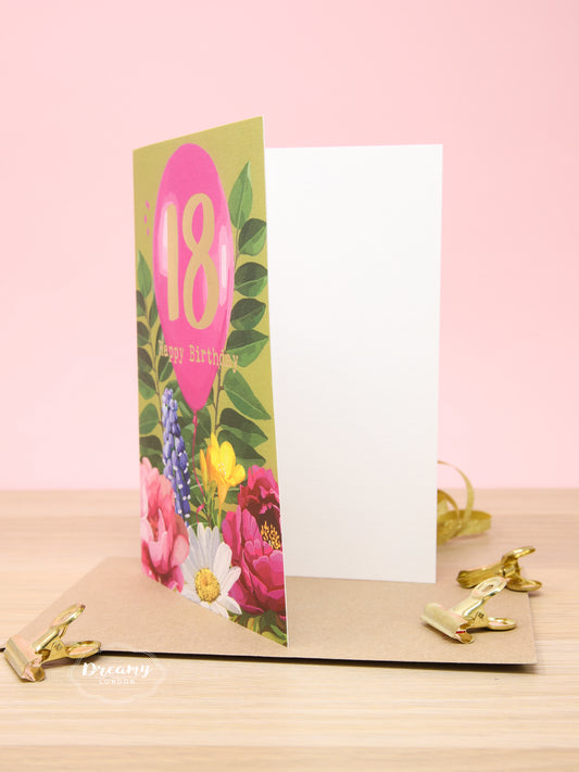Blossom 18th Birthday Card