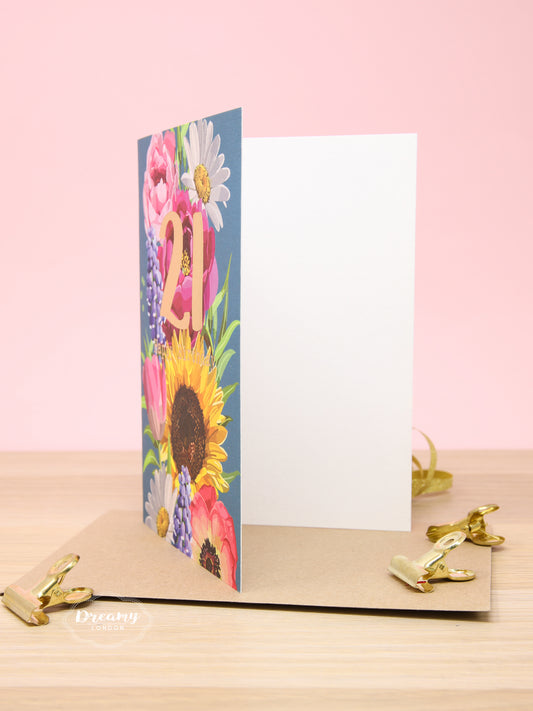 Blossom 21st Birthday Card