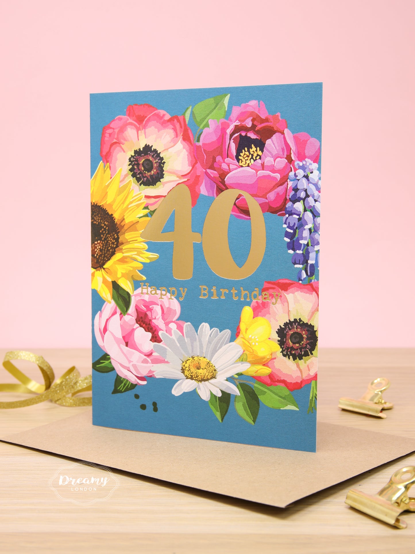 Blossom 40th Birthday Card