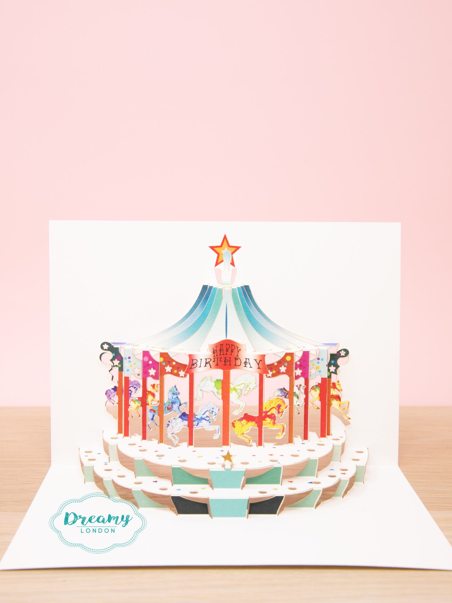 Carousel Kids Pop up Birthday Card