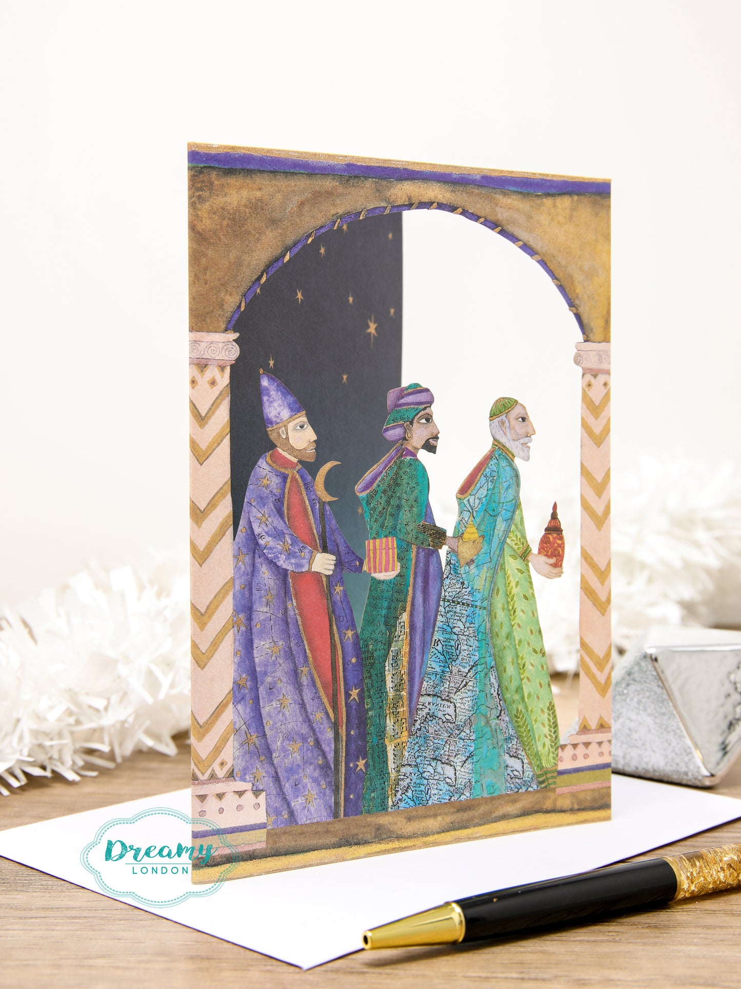 Nativity Three Kings Christmas Card Lasercut