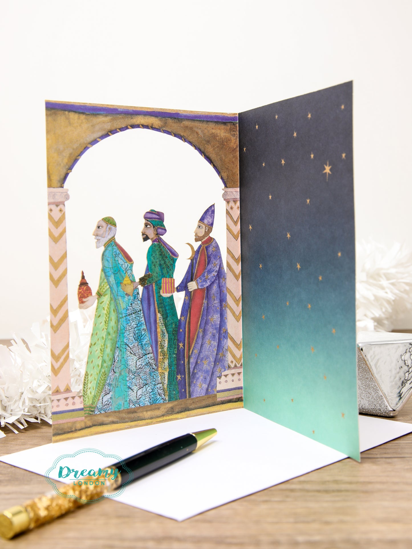 Nativity Three Kings Christmas Card Lasercut