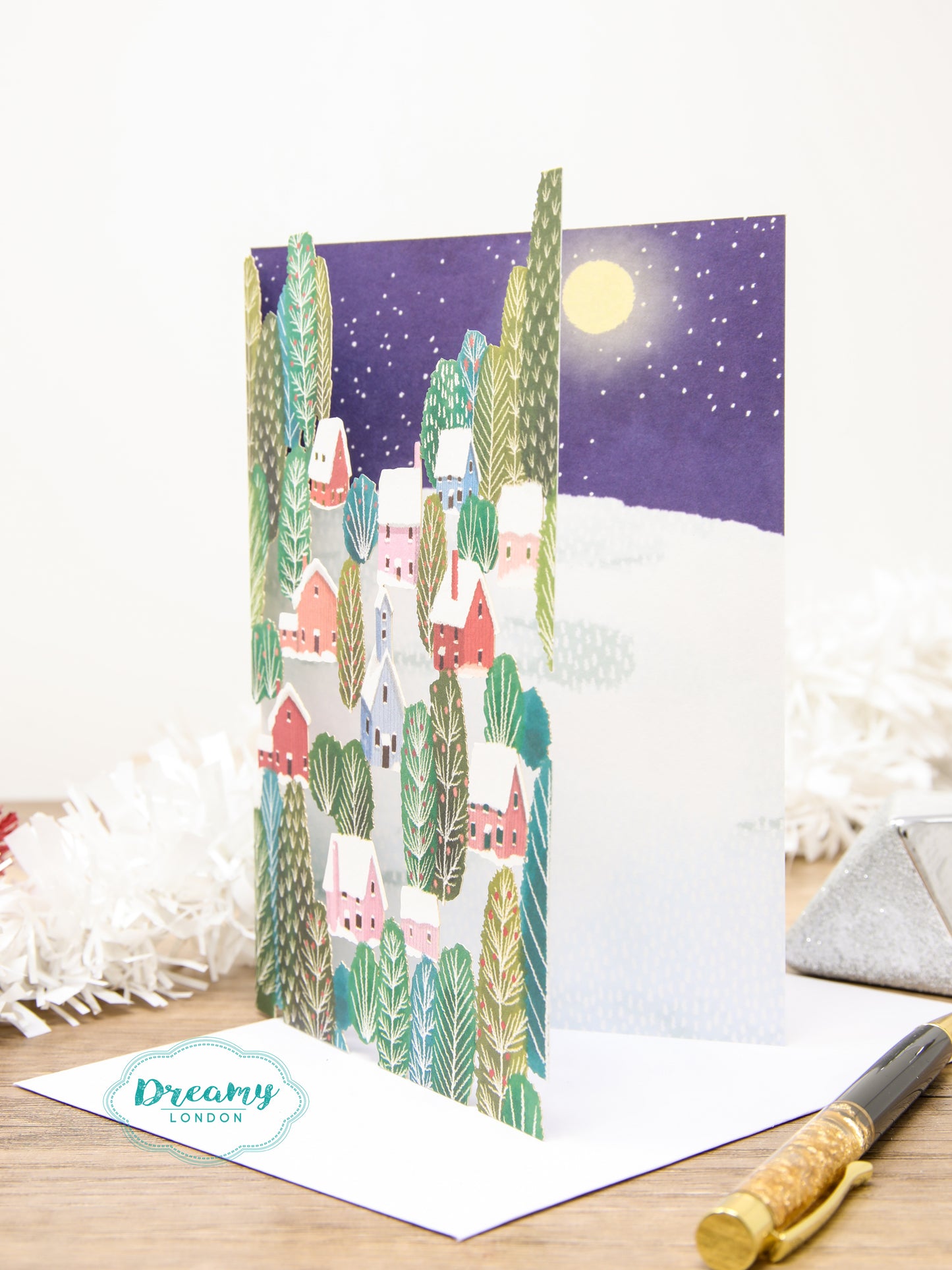 White Magical Christmas Lasercut Card