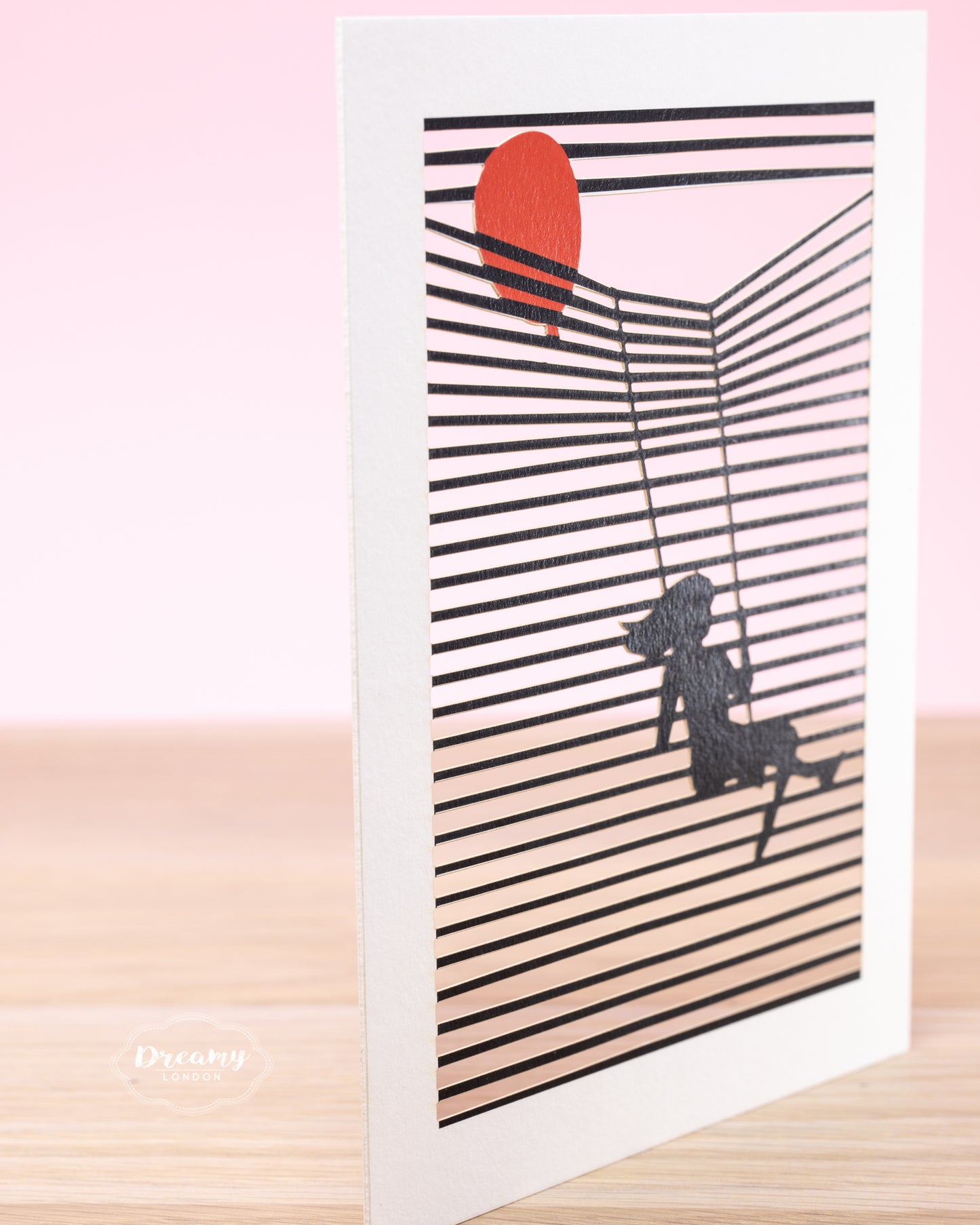 Girl on the Swing greeting card - dreamylondon