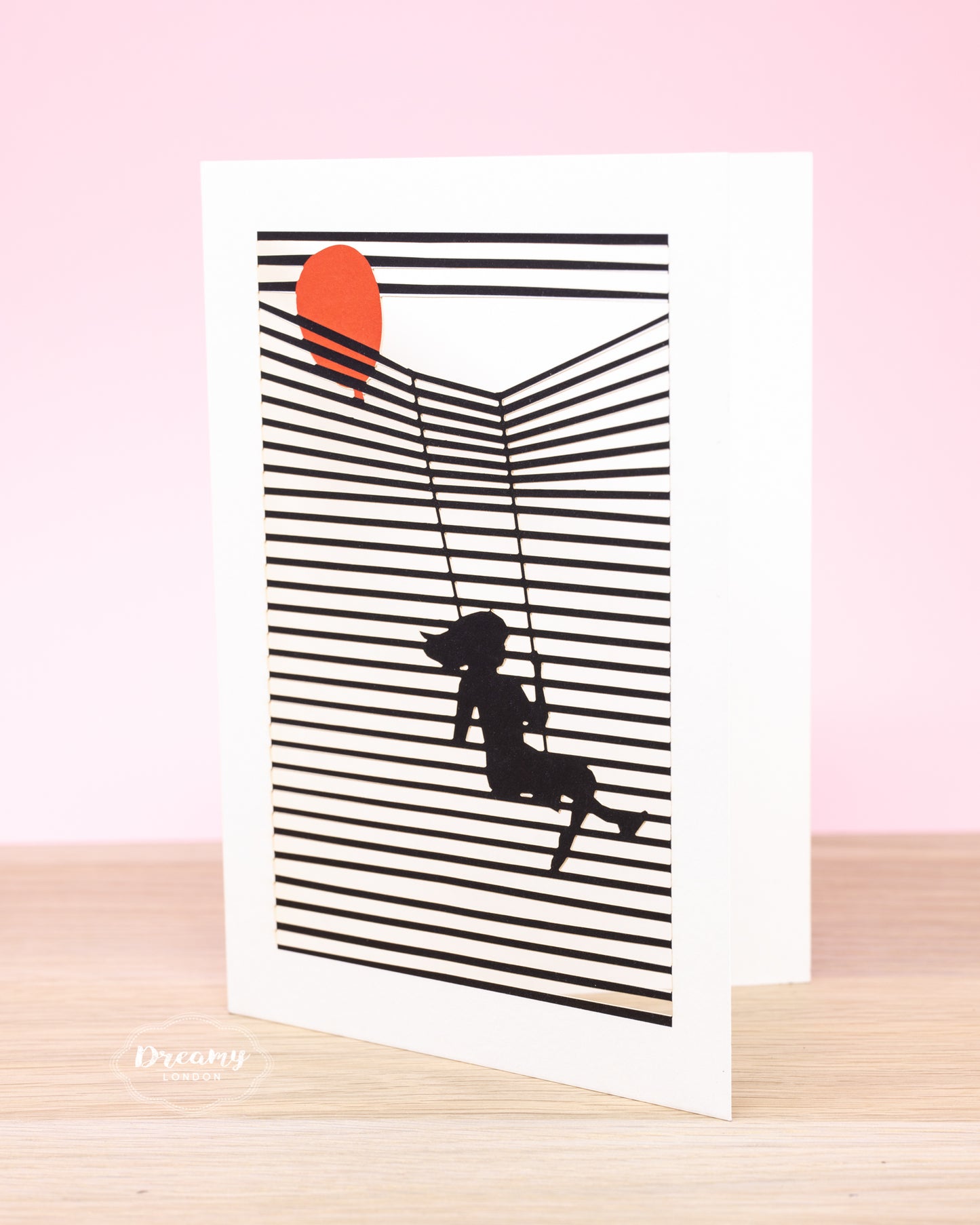 Girl on the Swing greeting card - dreamylondon