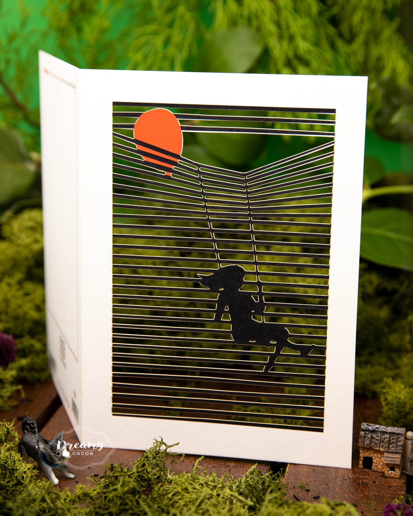 Girl on the Swing greeting card - dreamylondon