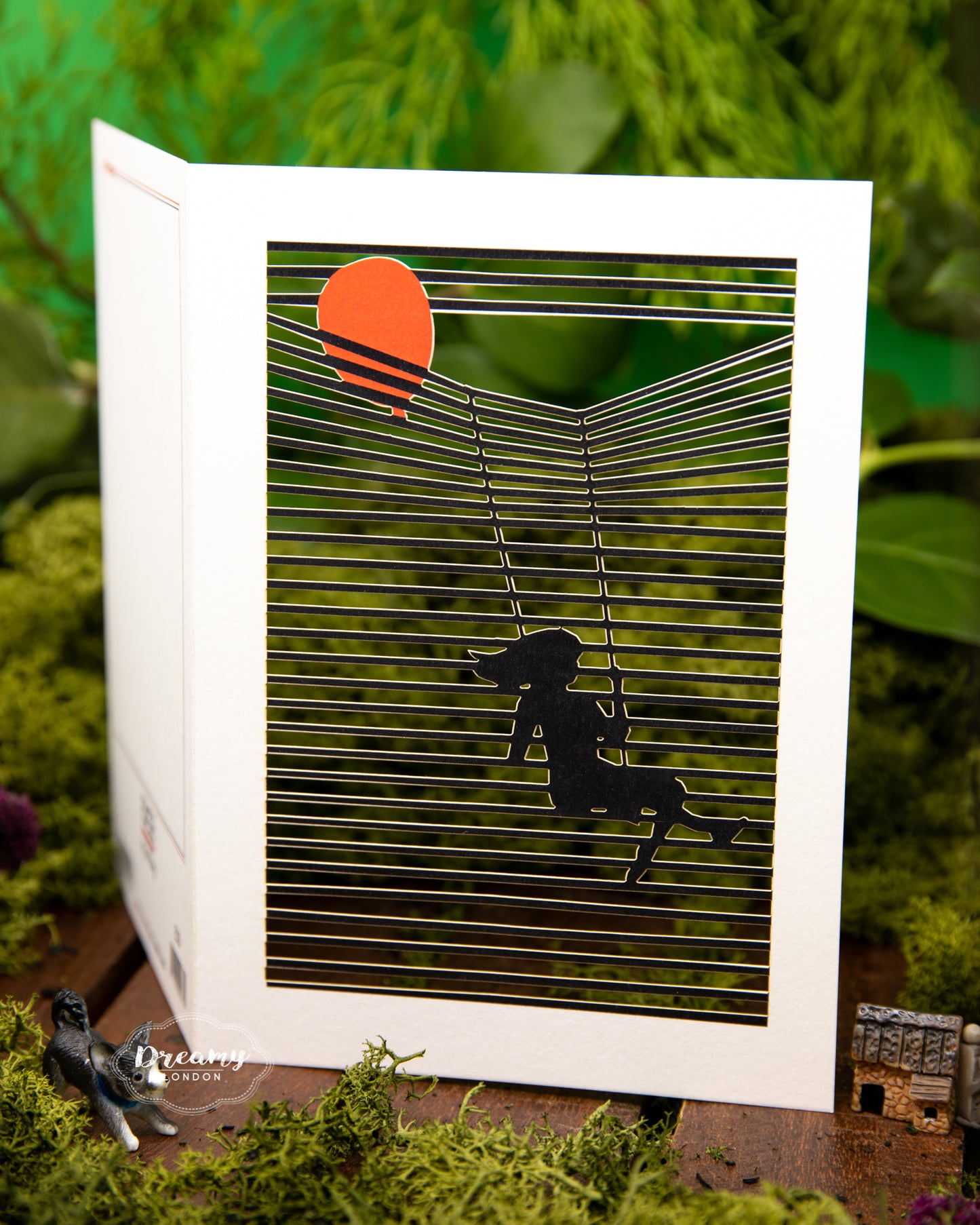 Girl on the Swing greeting card - dreamylondon