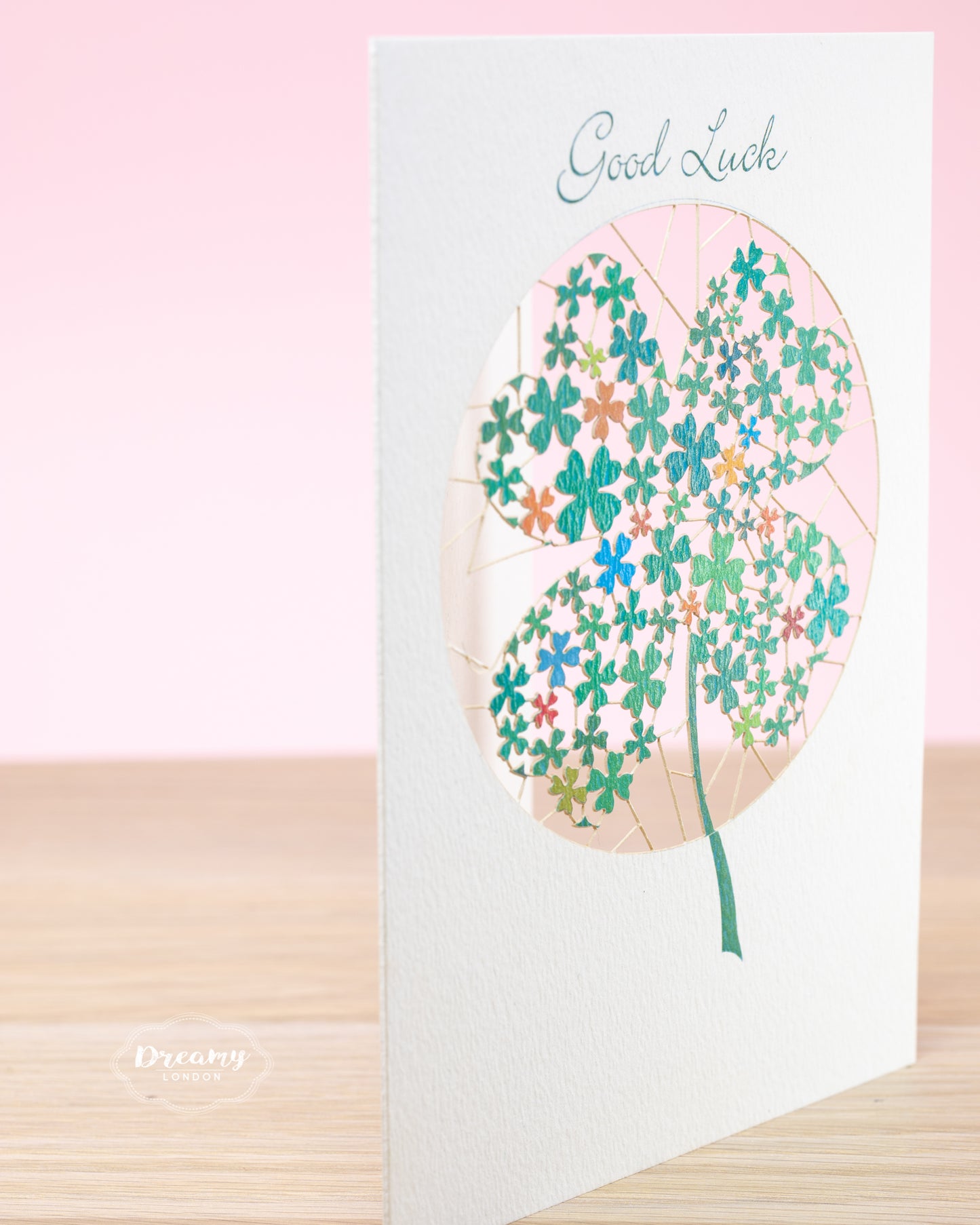 Four-Leaf Clover Good Luck Card - dreamylondon