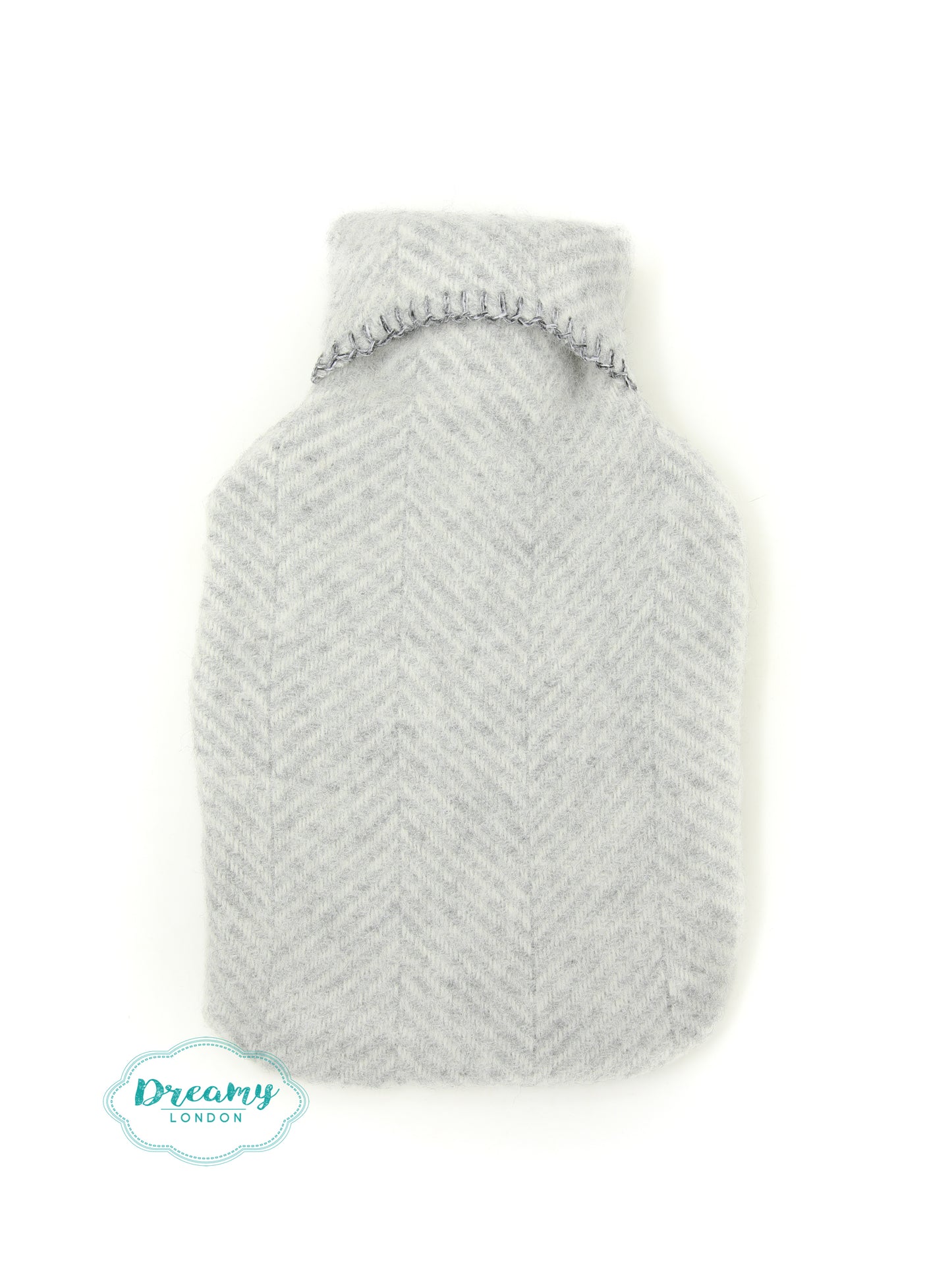 Tristan Hot Water Bottle with Herringbone Wool Cover