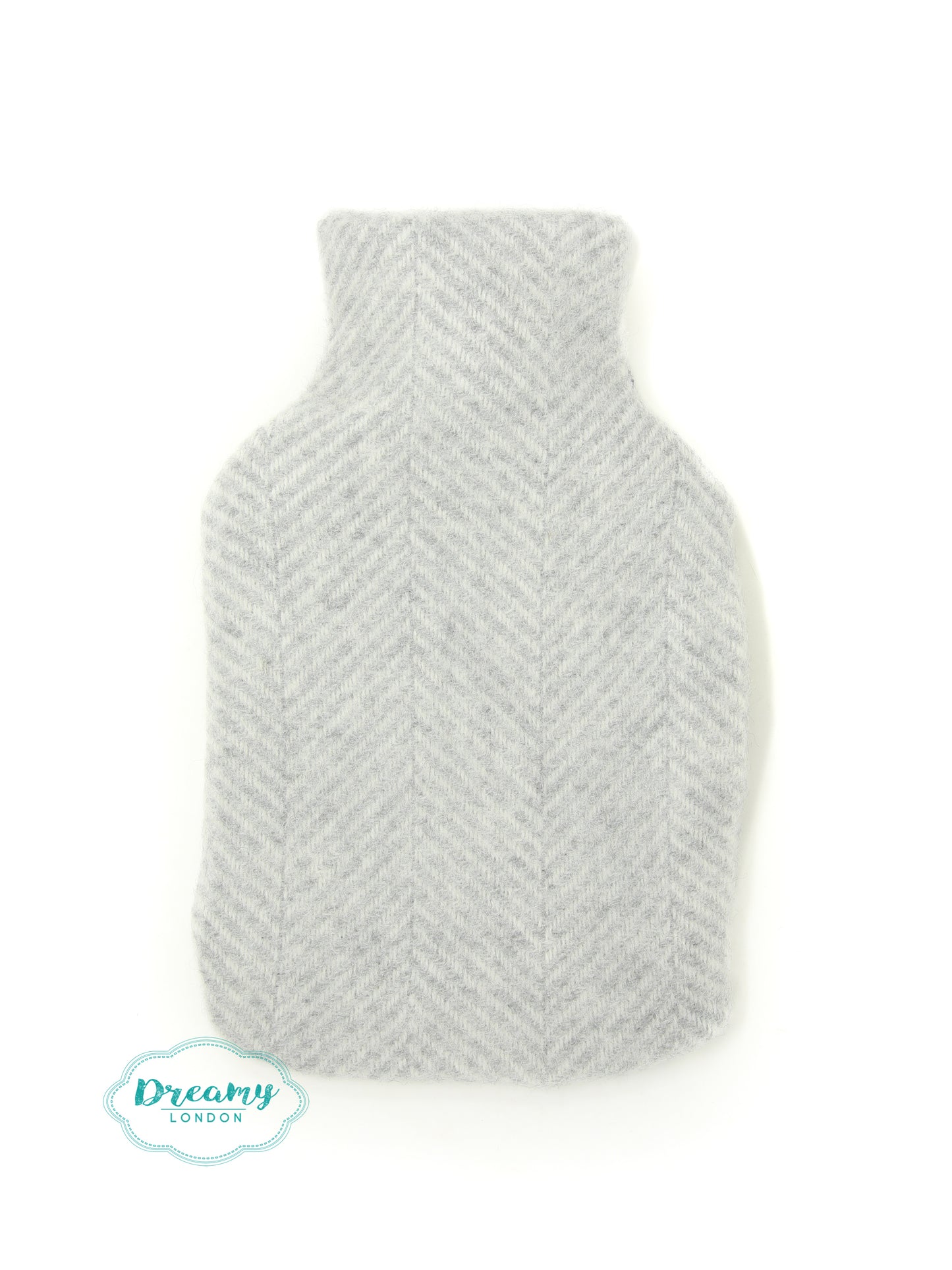 Tristan Hot Water Bottle with Herringbone Wool Cover