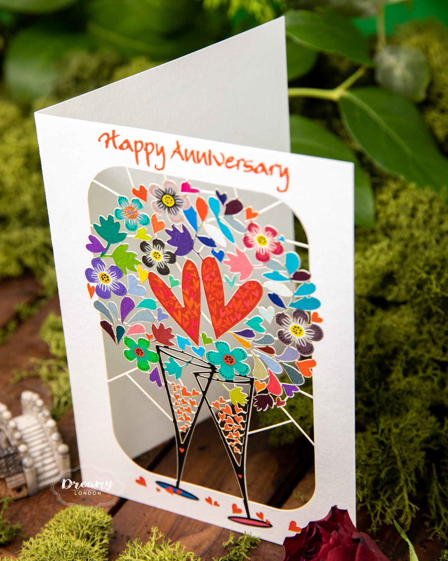 Anniversary Champagne card - dreamylondon