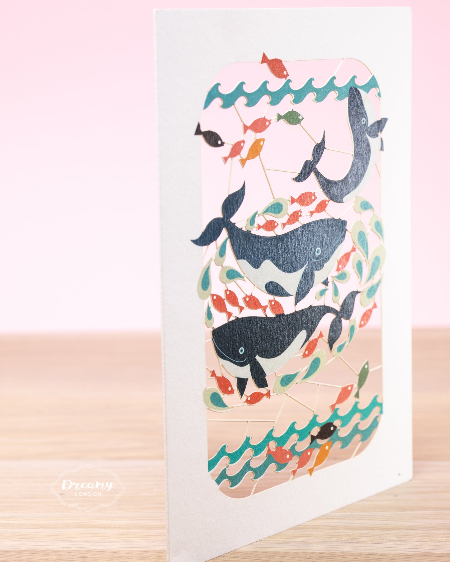 Japanese Whales Greeting Card - dreamylondon