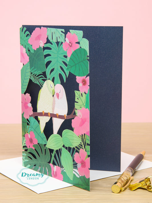 Love Birds Laser Cut Love Card