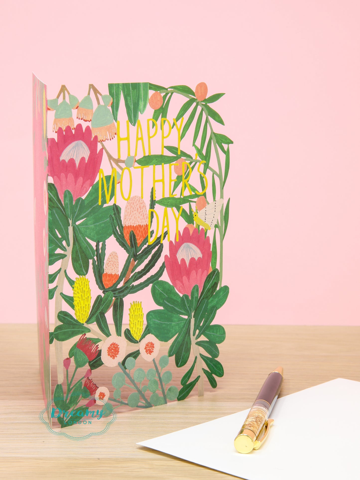 Floral Happy Mother's Day Lasercut Card