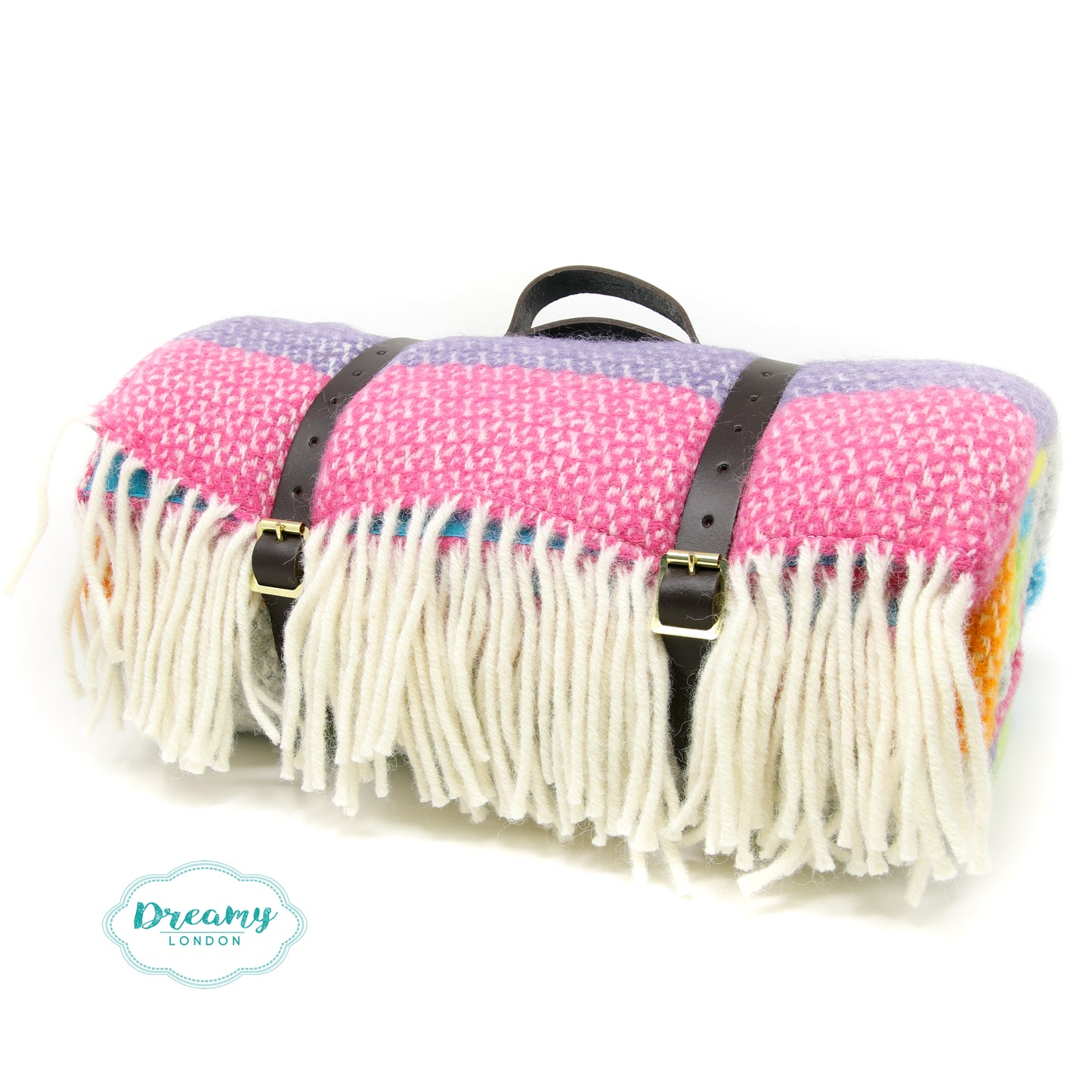 Harley Rainbow Herringbone Polo Picnic Blanket