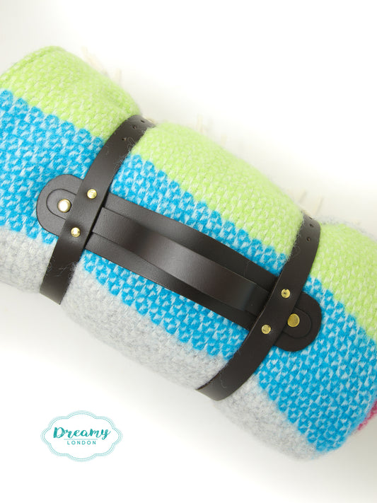 Harley Rainbow Herringbone Polo Picnic Blanket