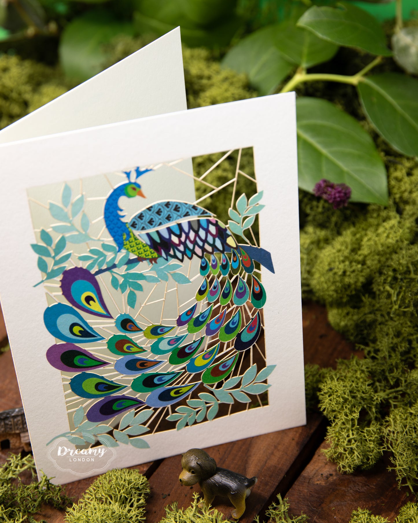 Peacock Greeting Card - dreamylondon