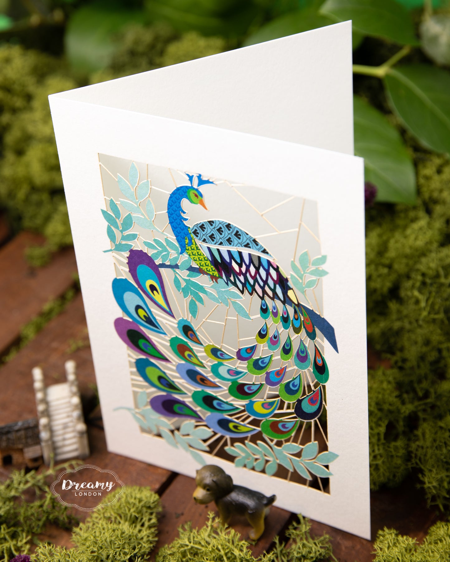 Peacock Greeting Card - dreamylondon