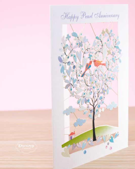 Happy Pearl Anniversary Card - dreamylondon