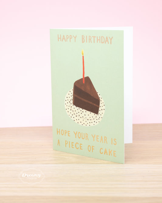Piece of Cake Birthday Card - dreamylondon
