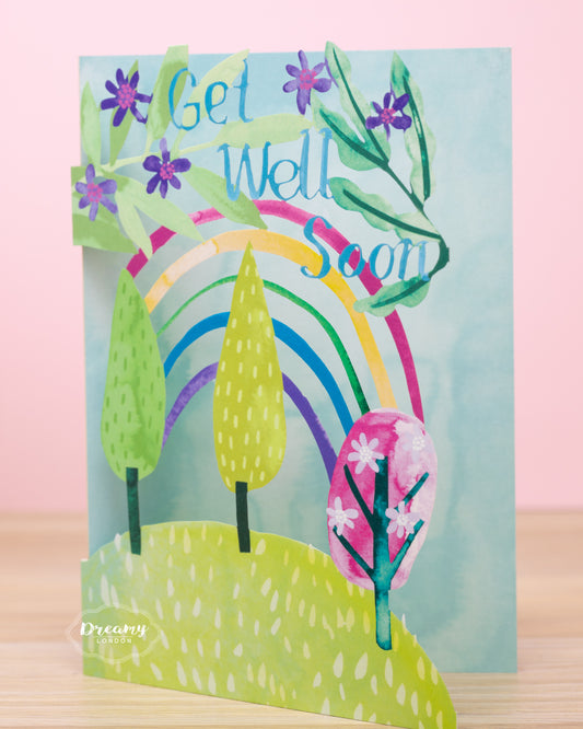 Rainbow Get Well Soon Card - dreamylondon