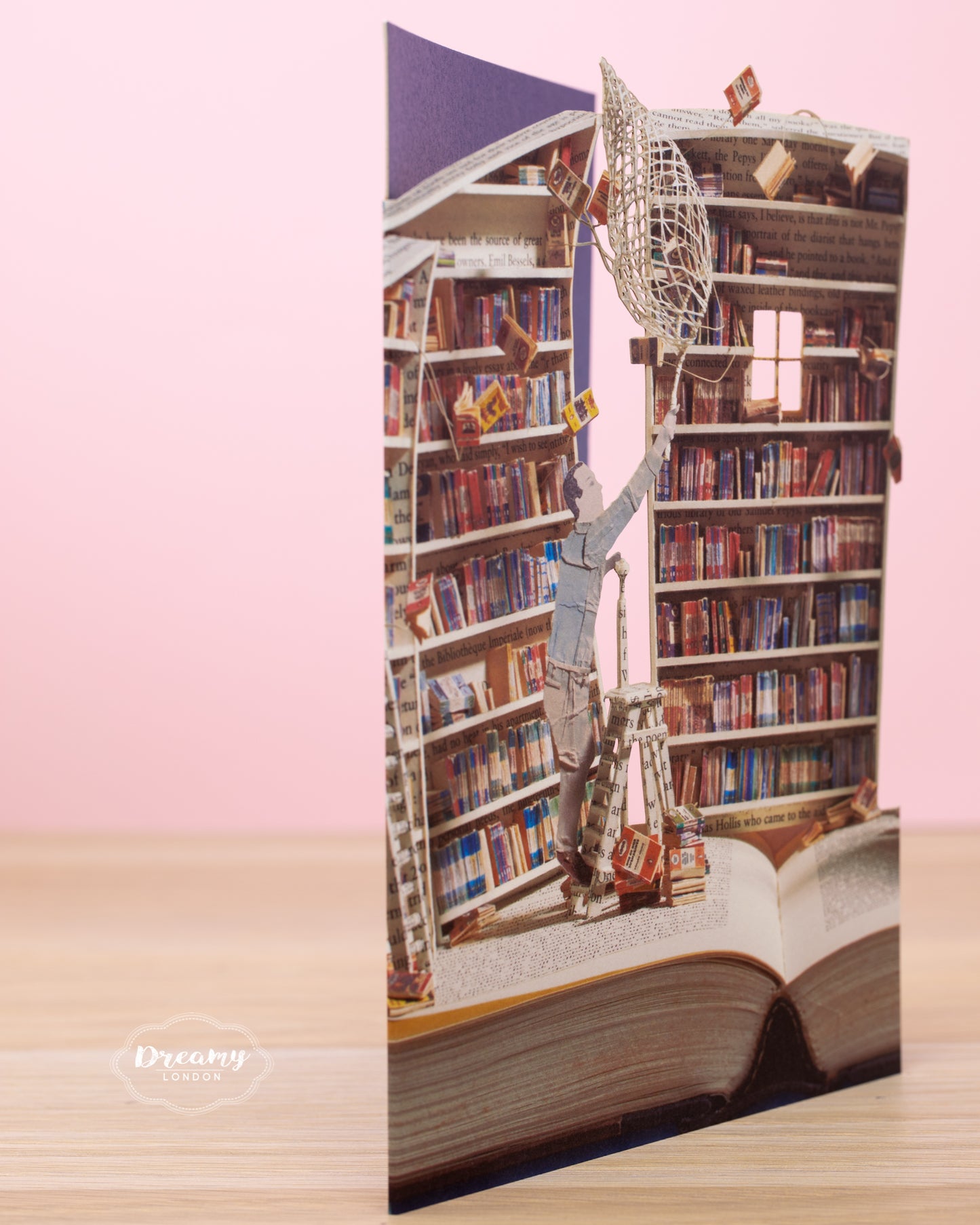Book Collector Greeting Card - dreamylondon