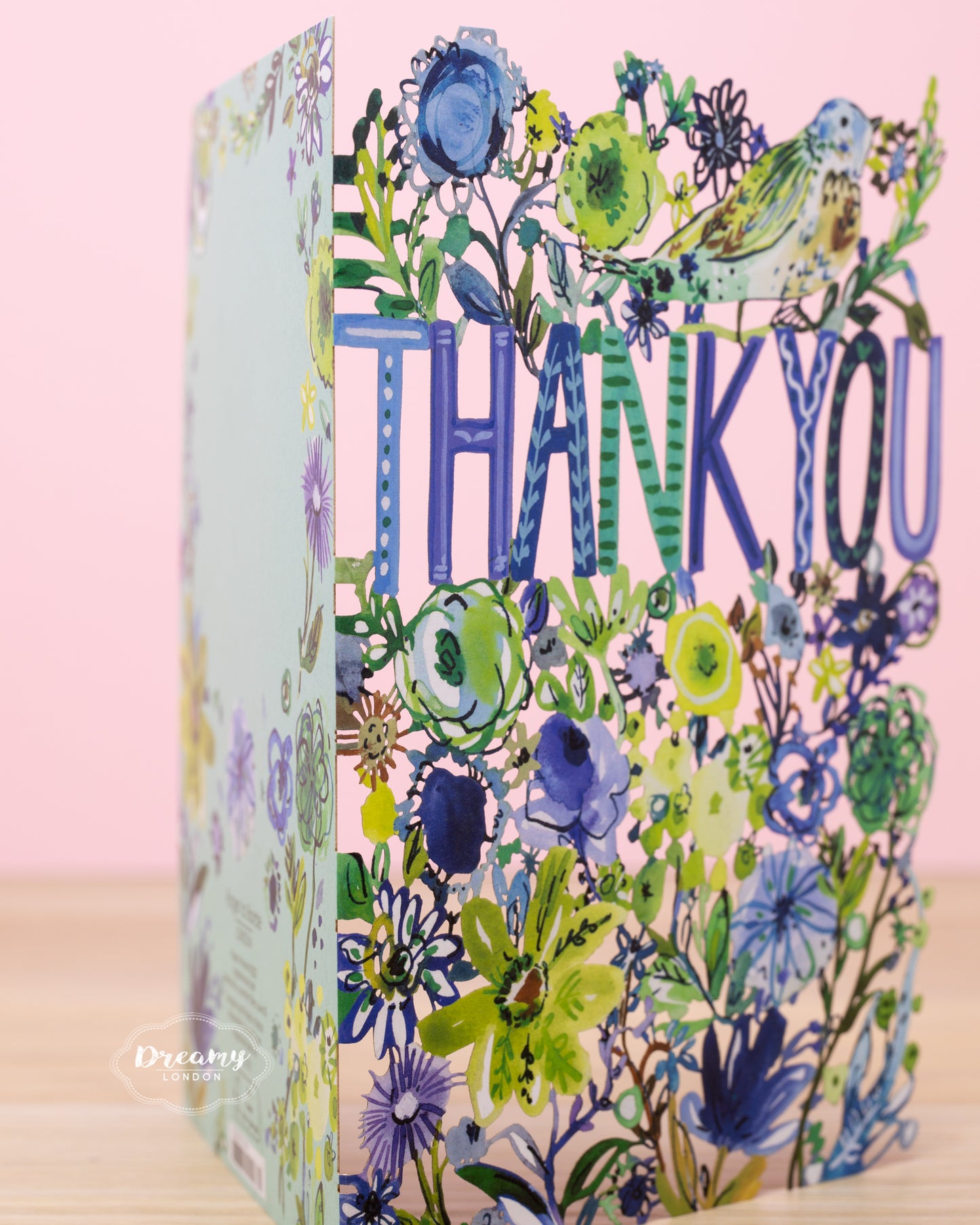 Bird and Flower Thank You Card - dreamylondon