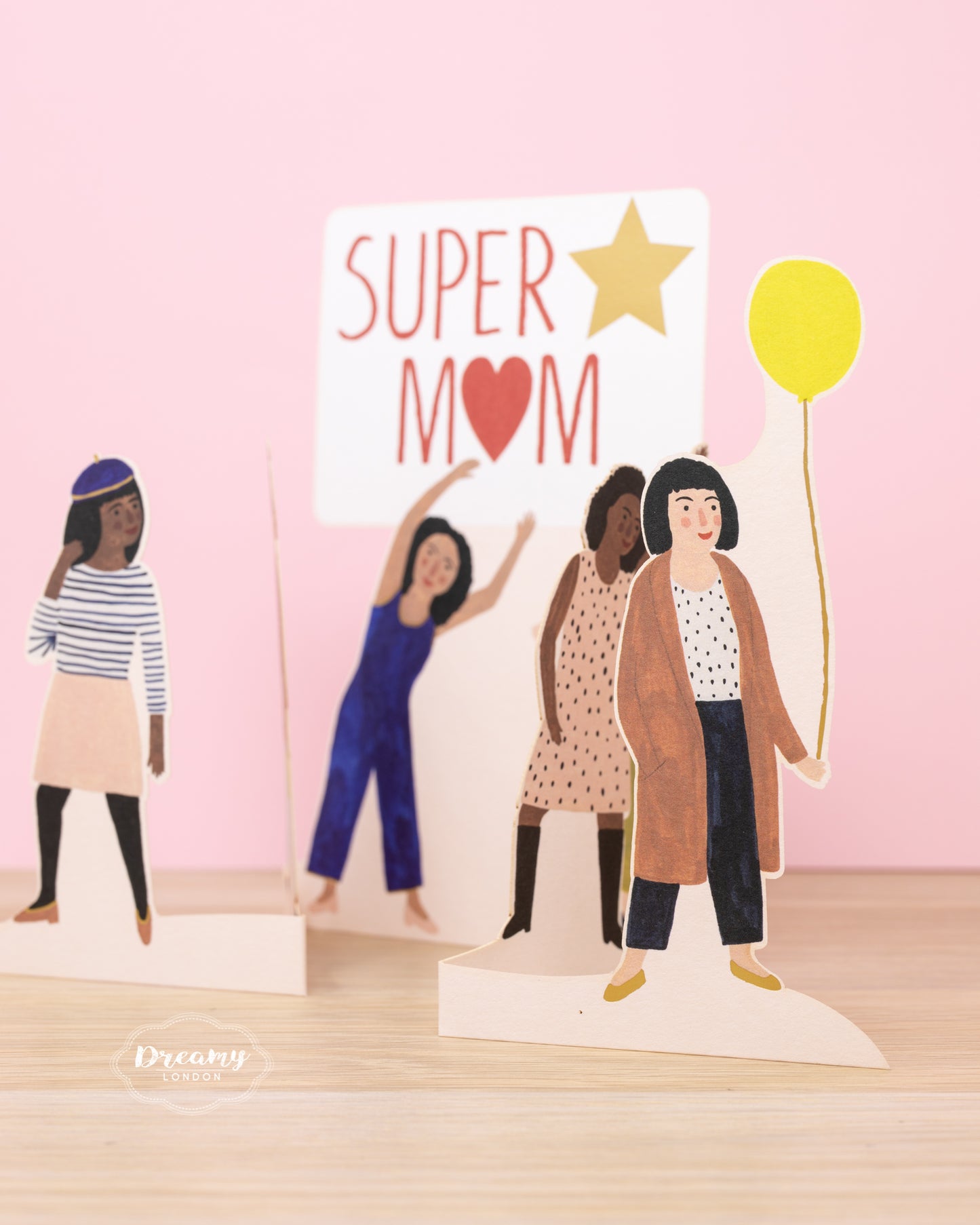 Super Mum Concertina Mother's Day Card - dreamylondon