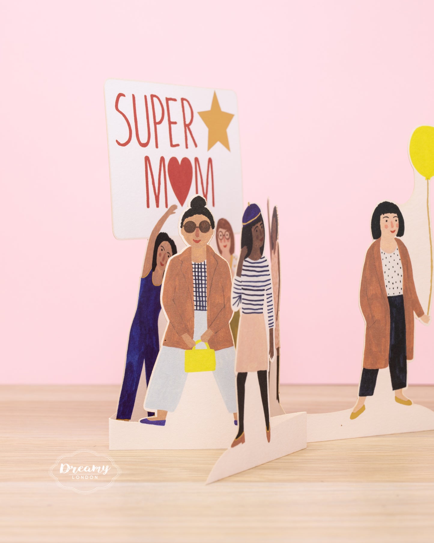 Super Mum Concertina Mother's Day Card - dreamylondon