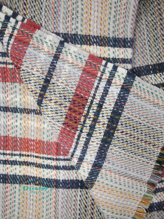 Connor Red Grey Recycled Wool Blanket