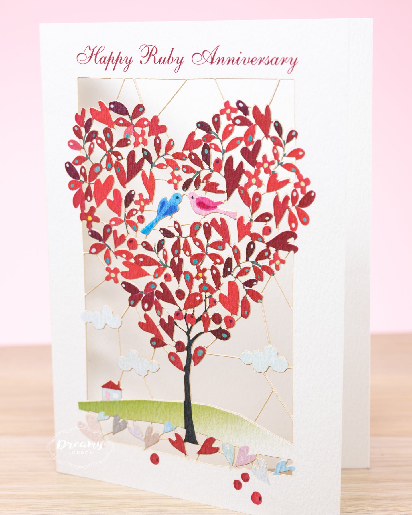 Happy Ruby Anniversary Card - dreamylondon