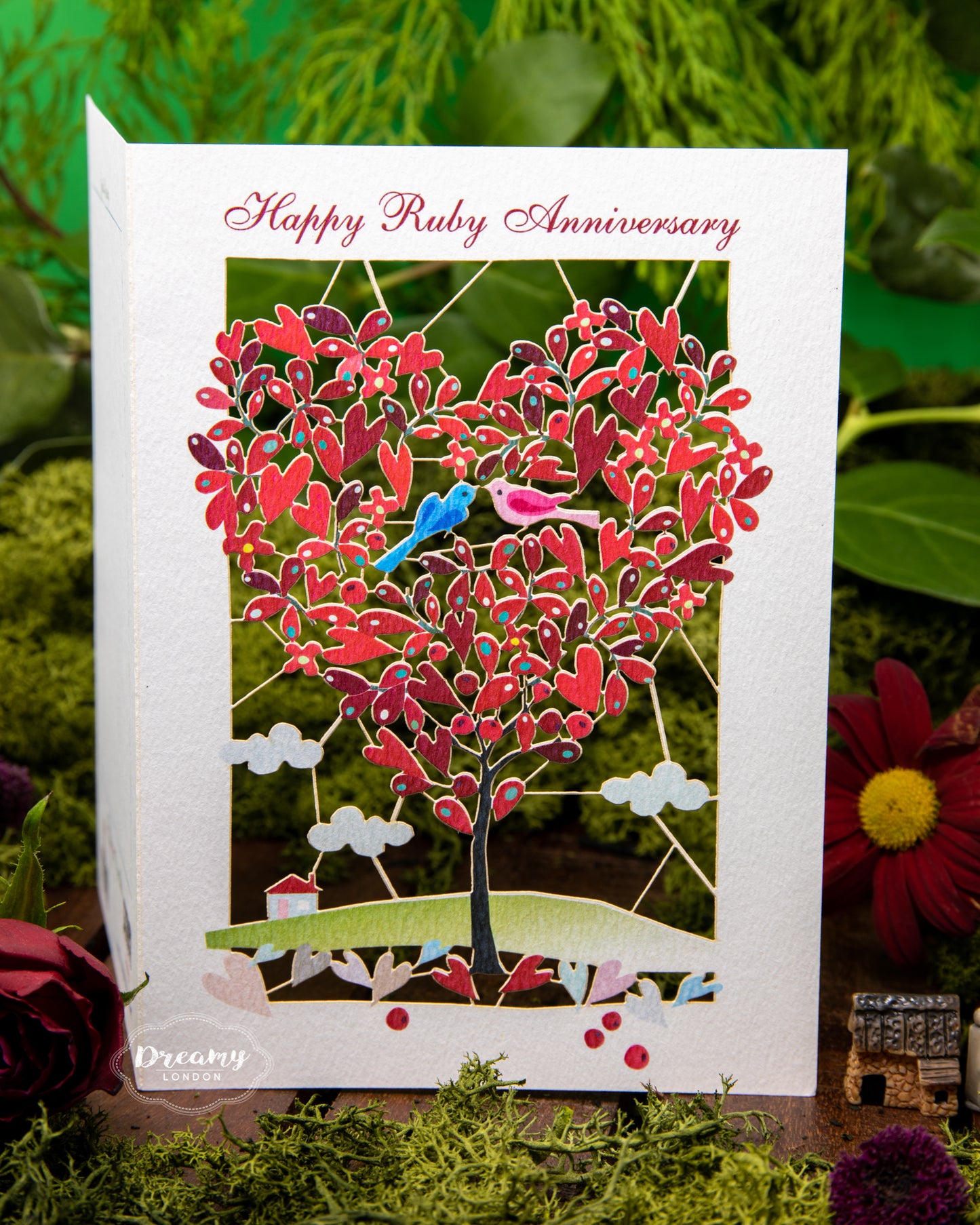 Happy Ruby Anniversary Card - dreamylondon