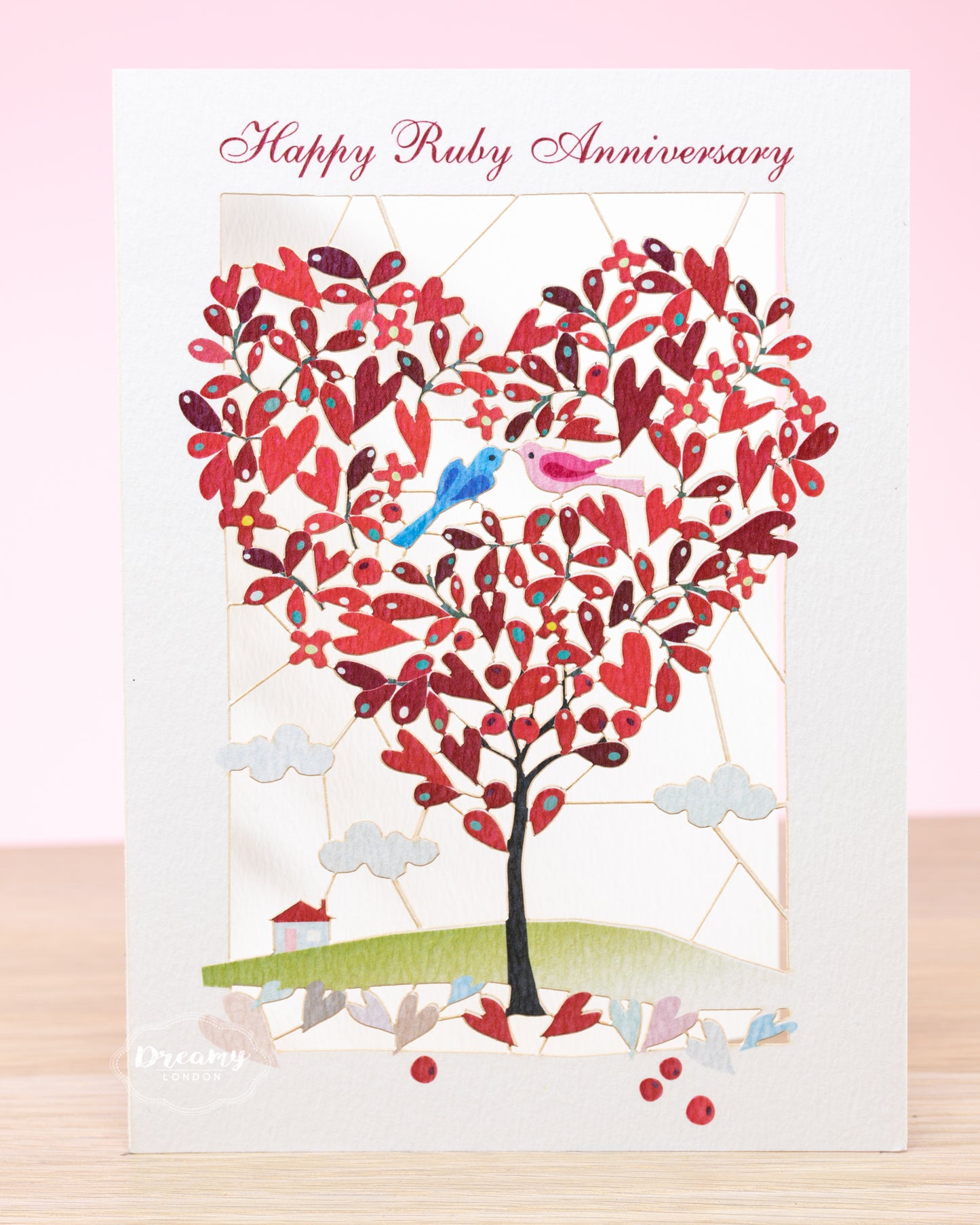 Happy Ruby Anniversary Card - dreamylondon