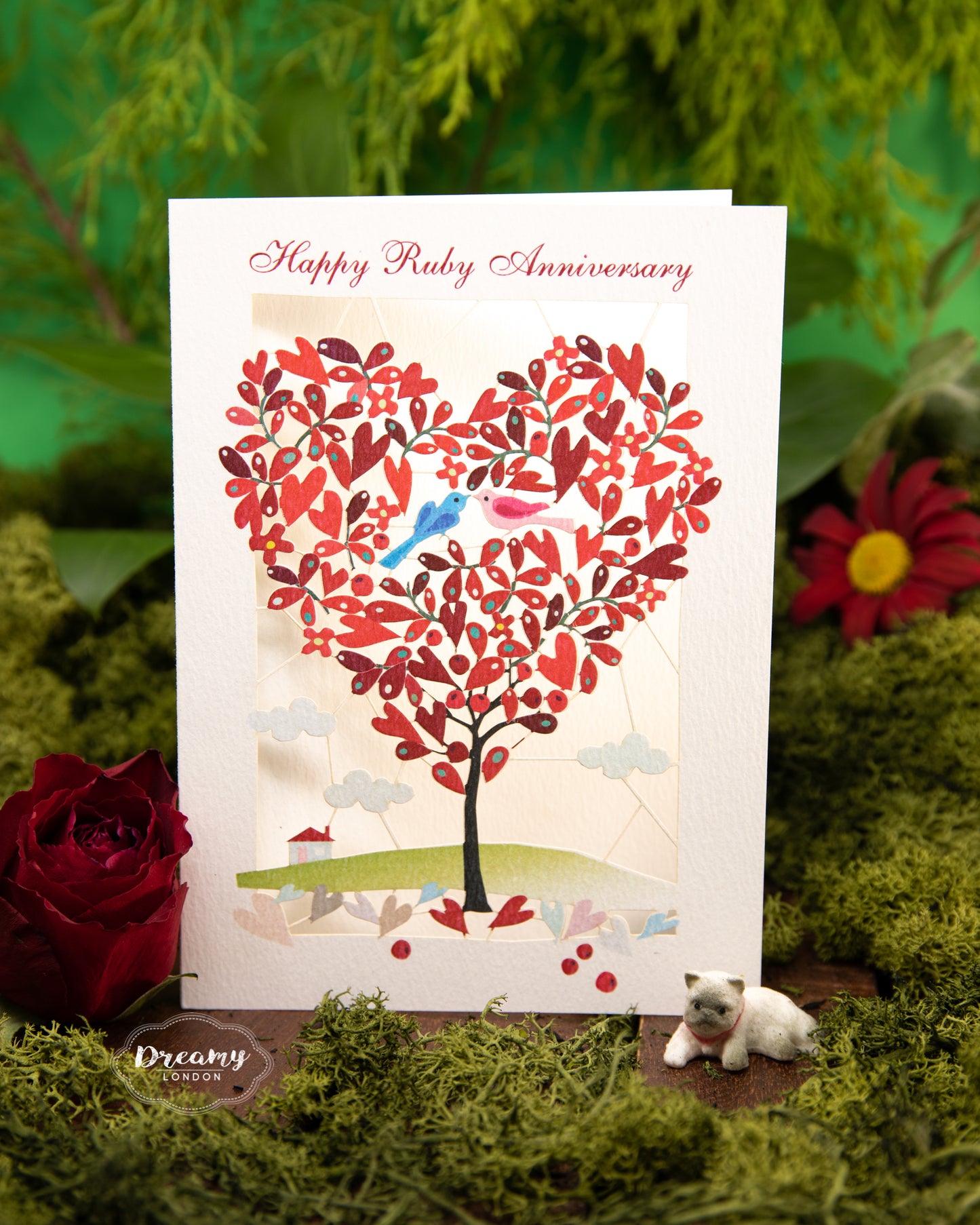 Happy Ruby Anniversary Card - dreamylondon