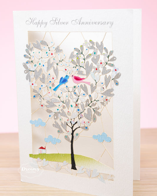 Happy Silver Anniversary Card - dreamylondon