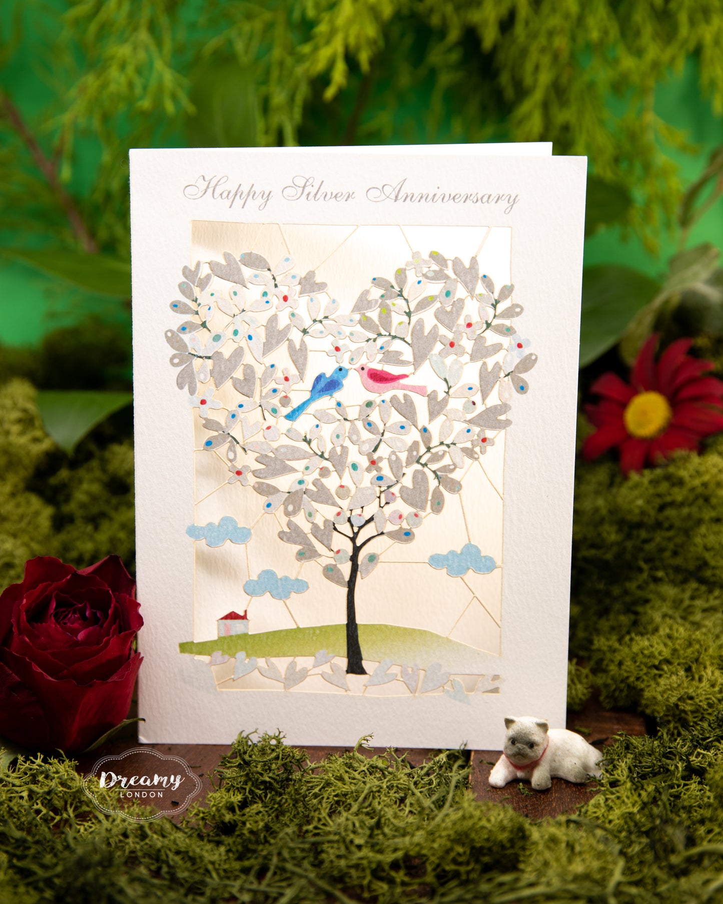 Happy Silver Anniversary Card - dreamylondon