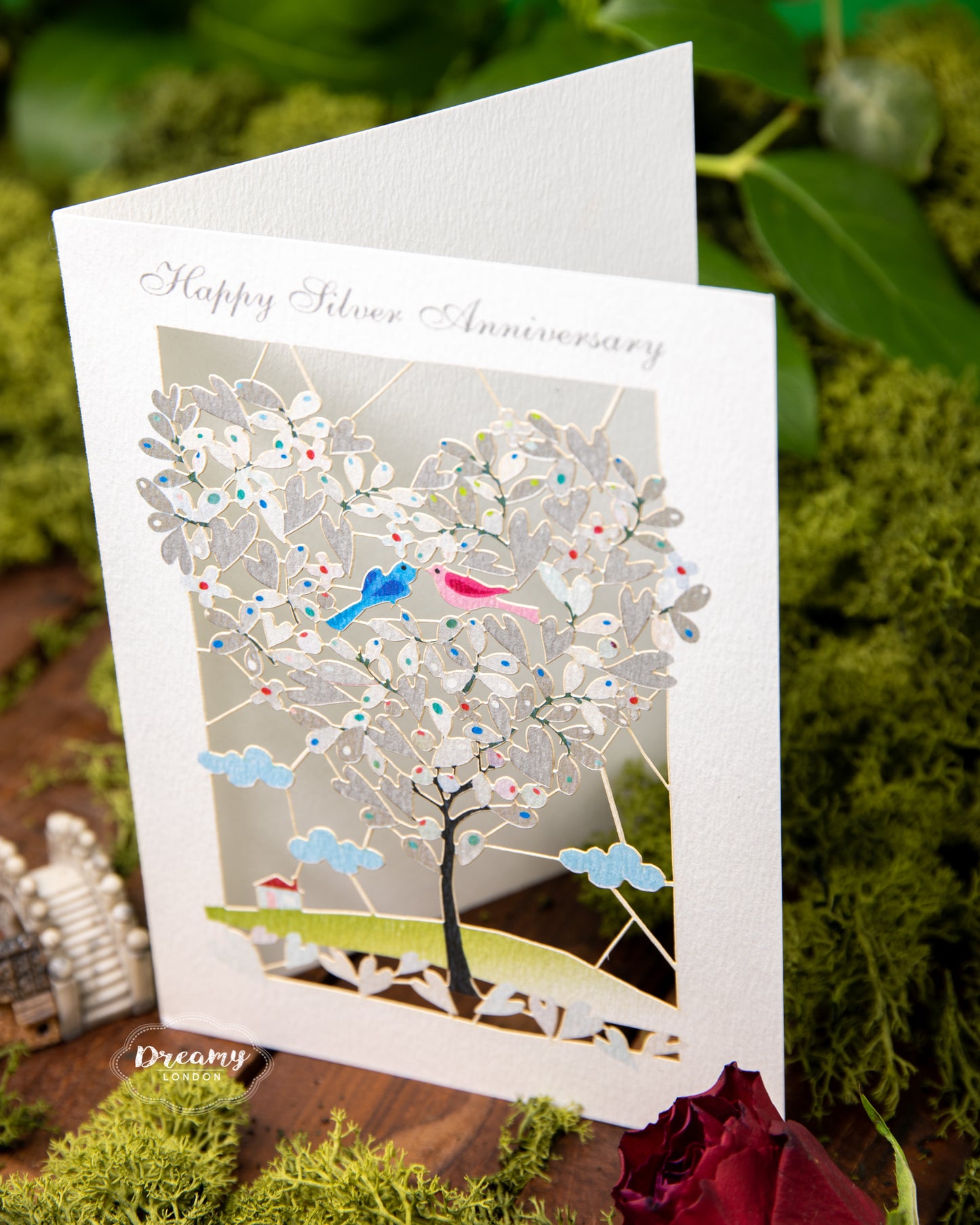 Happy Silver Anniversary Card - dreamylondon