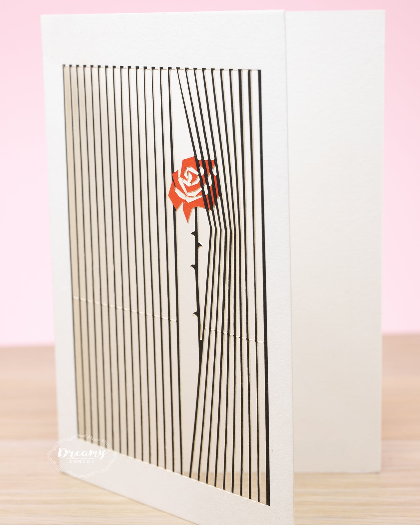 Passion of Love Rose Greeting Card, Single Rose Greeting Card Design - Dreamy London