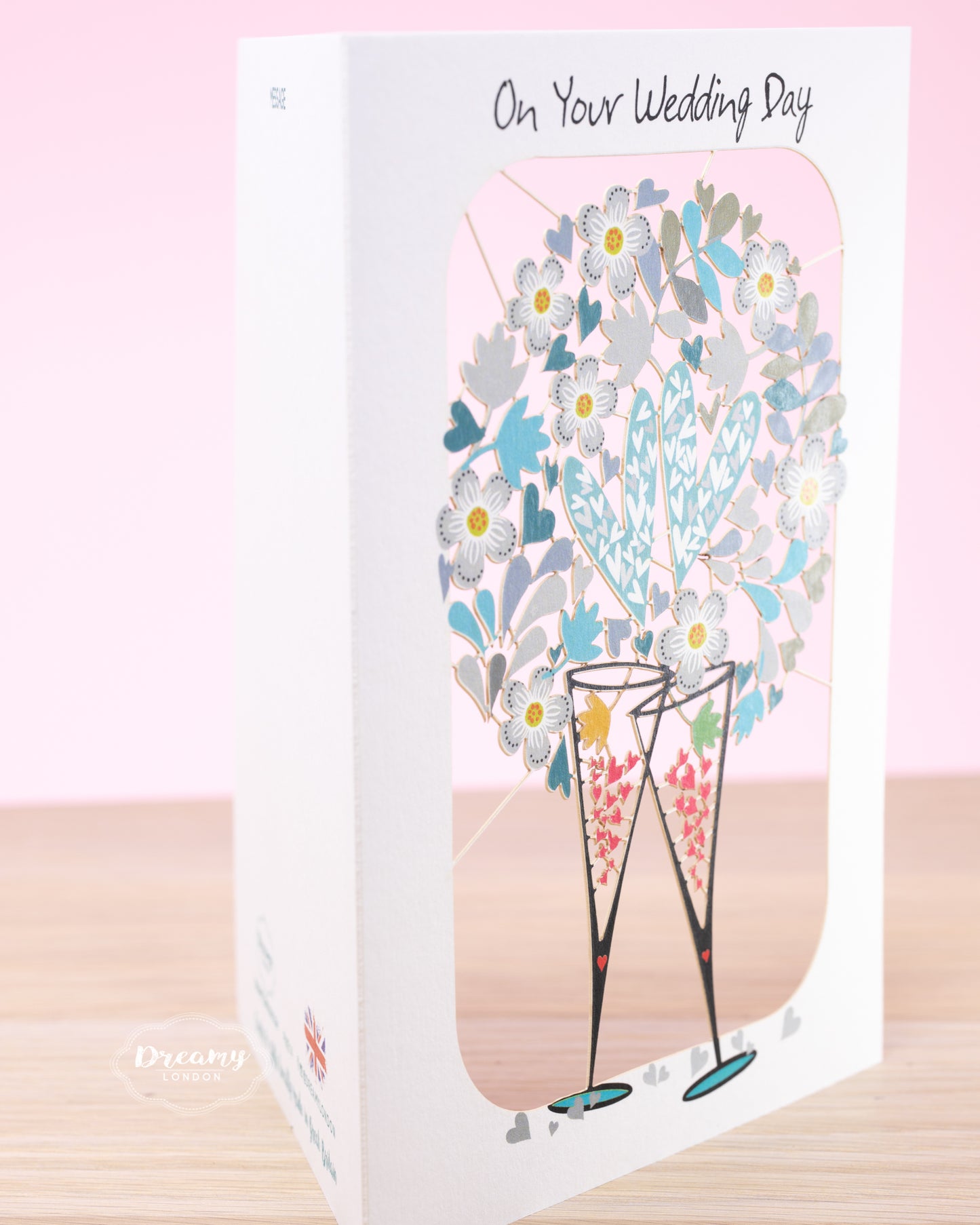 Wedding Day Champagne Card - dreamylondon