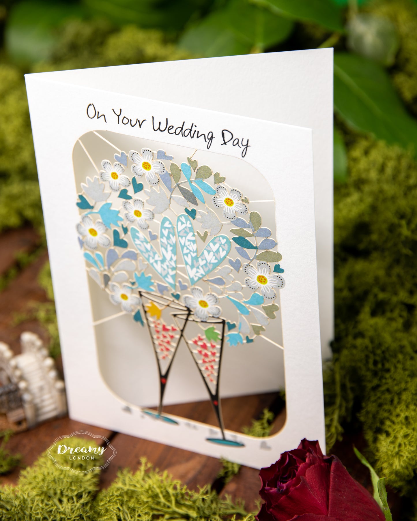 Wedding Day Champagne Card - dreamylondon