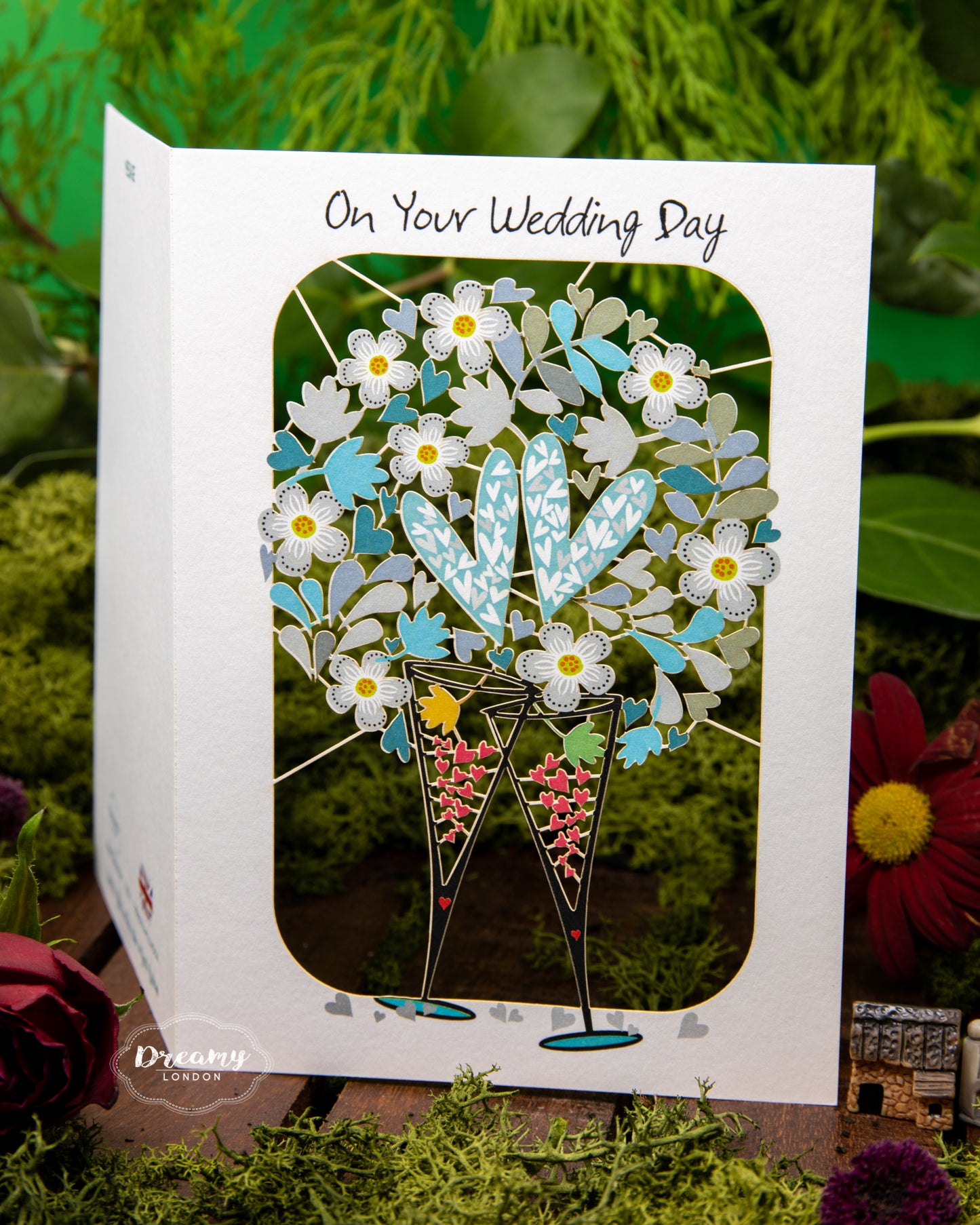 Wedding Day Champagne Card - dreamylondon