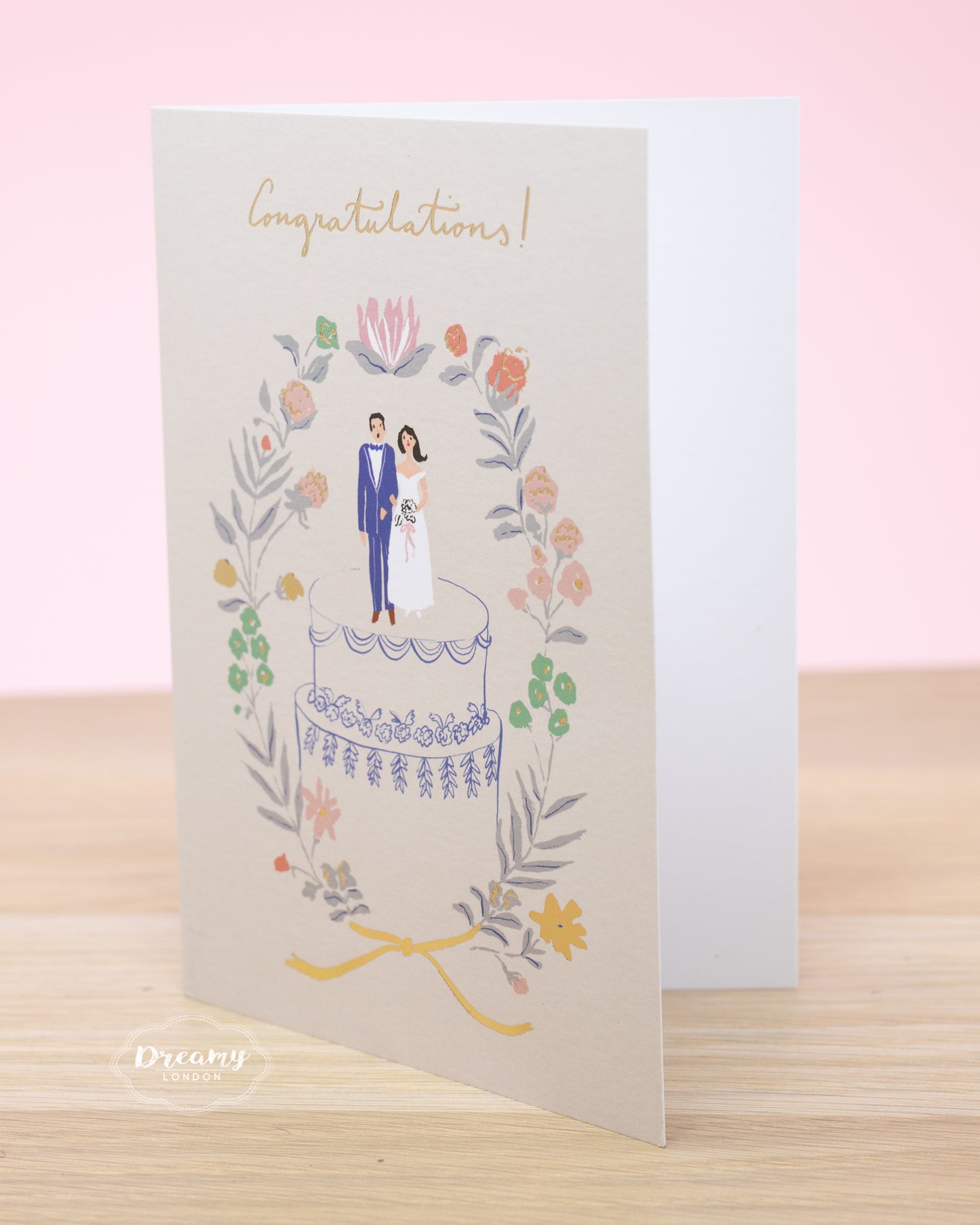 Wedding Congratulations Card, Wedding Card - dreamylondon