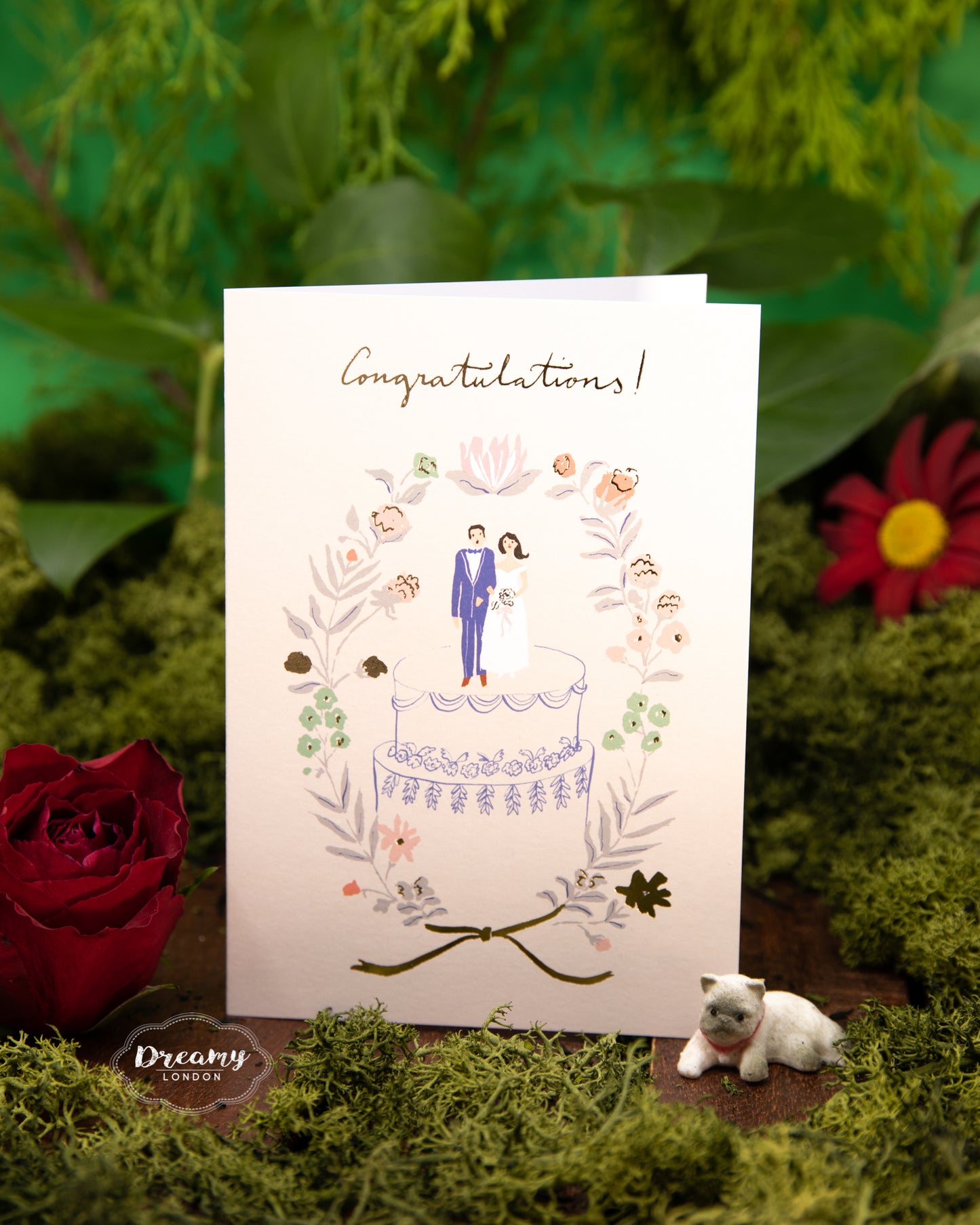 Wedding Congratulations Card, Wedding Card - dreamylondon