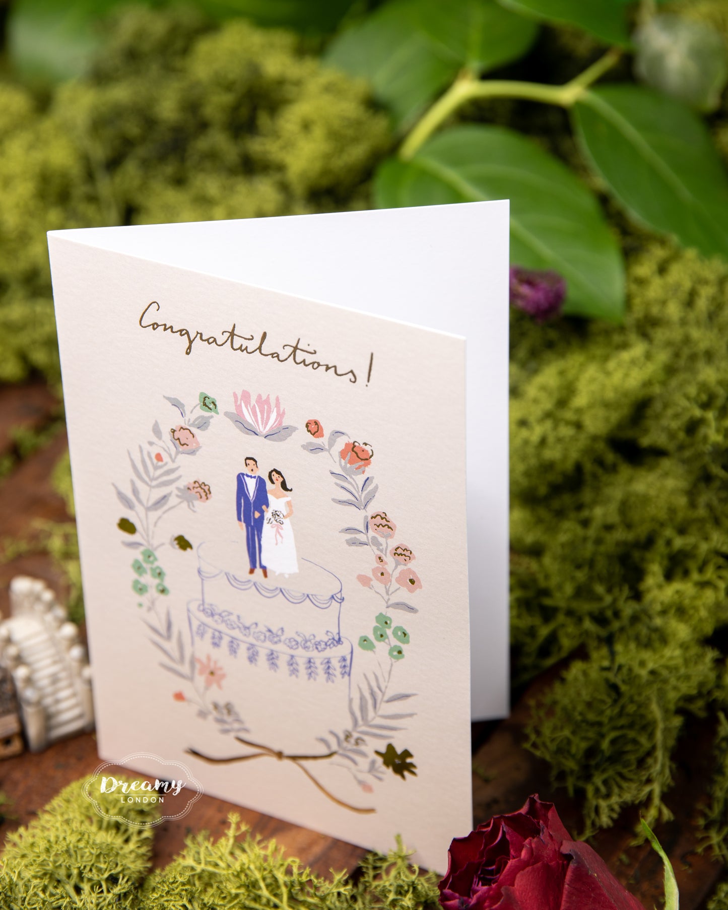 Wedding Congratulations Card, Wedding Card - dreamylondon