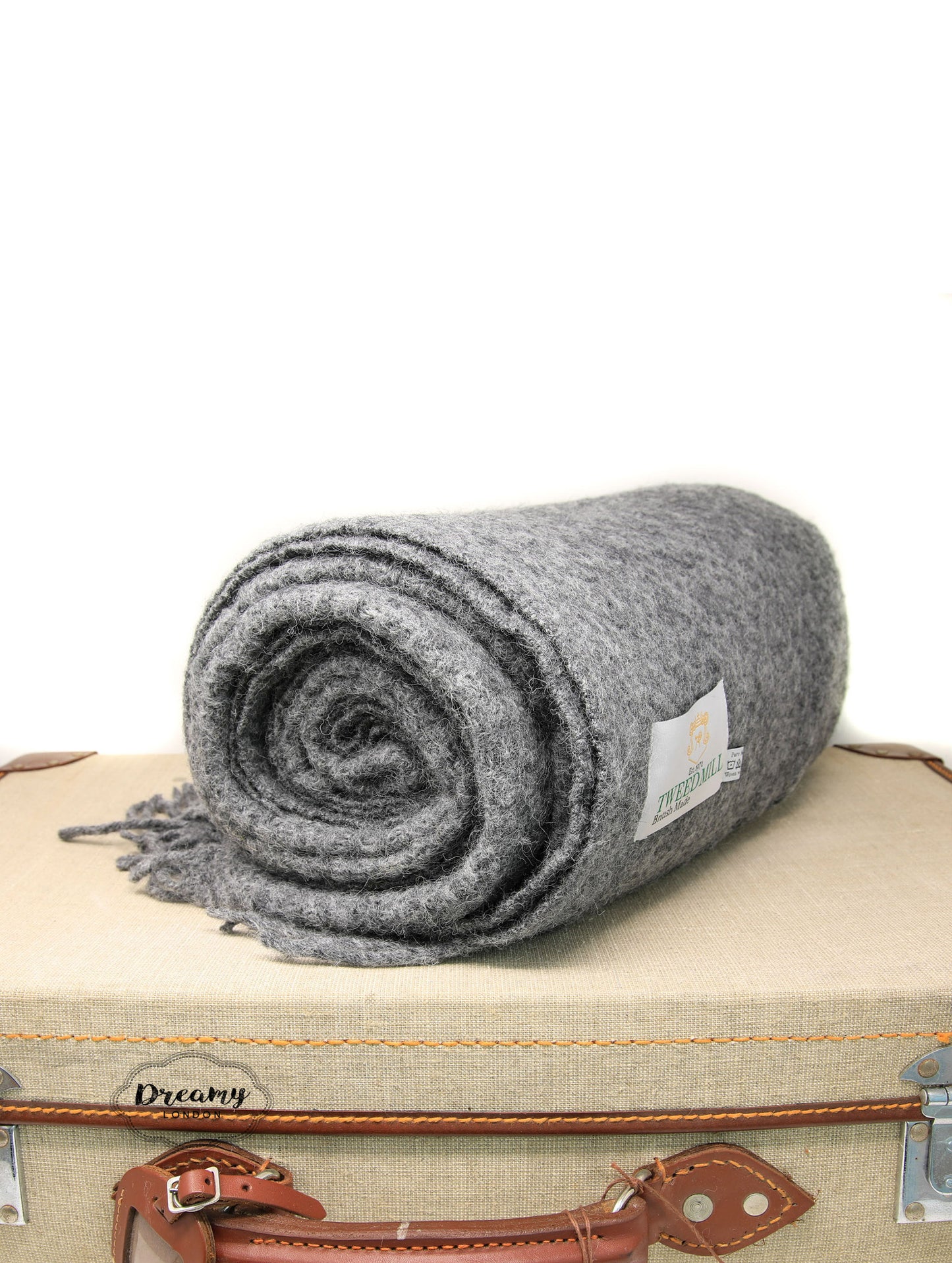Slate Grey Pure Wool Blanket